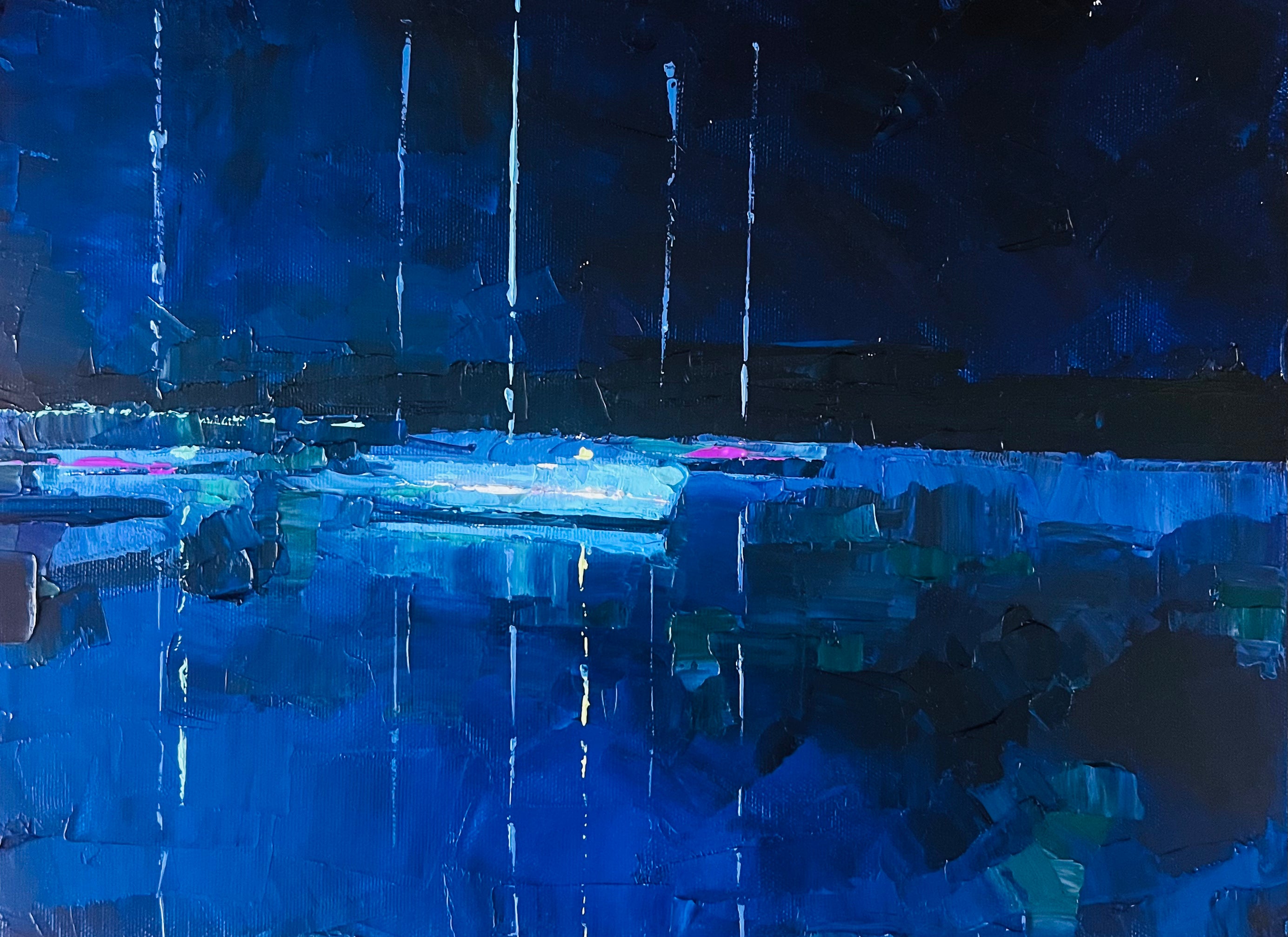 Sleeping yachts in the blue void.
